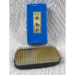 NEW Japanese Ikebana Kenzan Flower Arrangement Brass Needle Frog Japan Rectangle